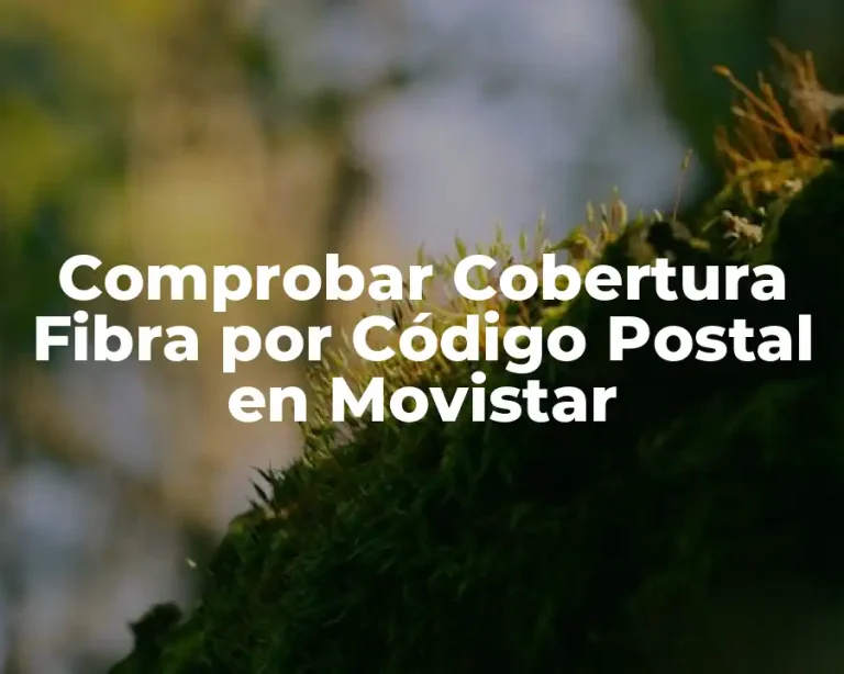 Comprobar Cobertura Fibra por Código Postal en Movistar