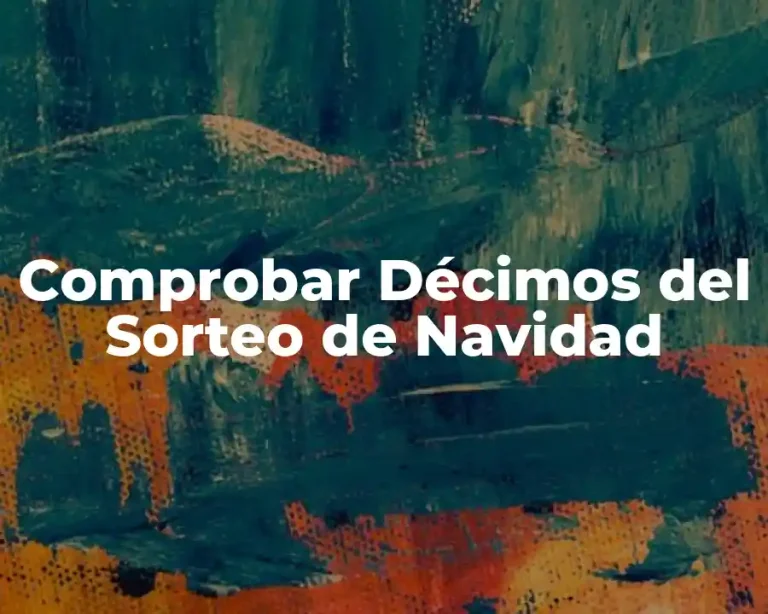 Comprobar Décimos del Sorteo de Navidad