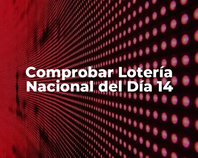 Comprobar Lotería Nacional del Día 14