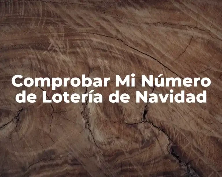 Comprobar Mi Número de Lotería de Navidad