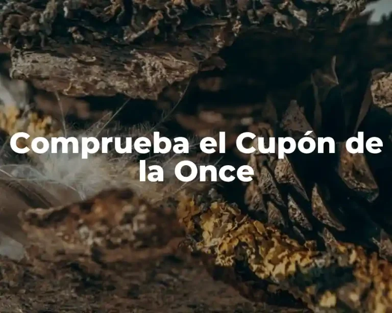 Comprueba el Cupón de la Once