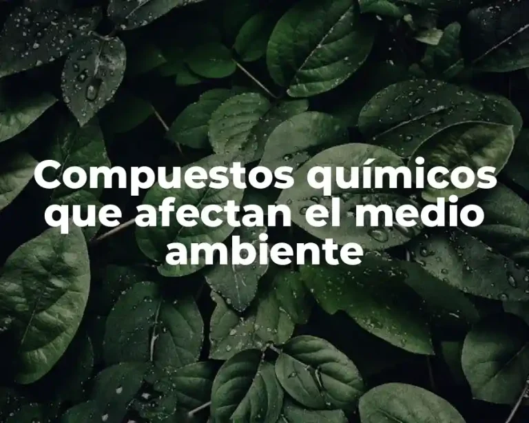 Compuestos químicos que afectan el medio ambiente