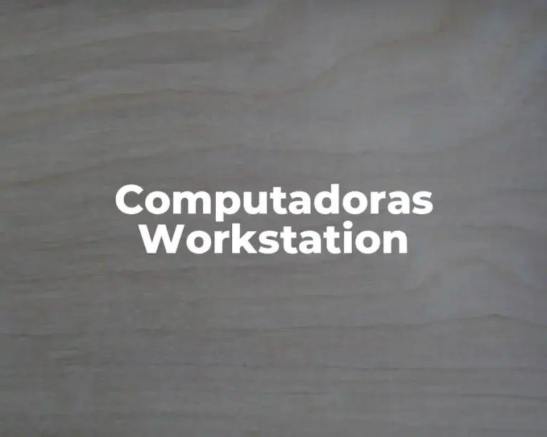 Computadoras Workstation