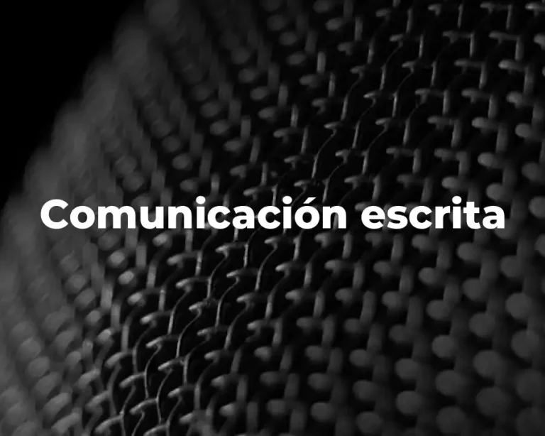 Comunicación escrita