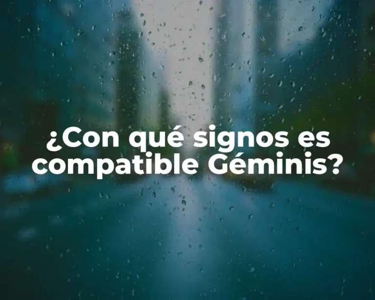 ¿Con qué signos es compatible Géminis?