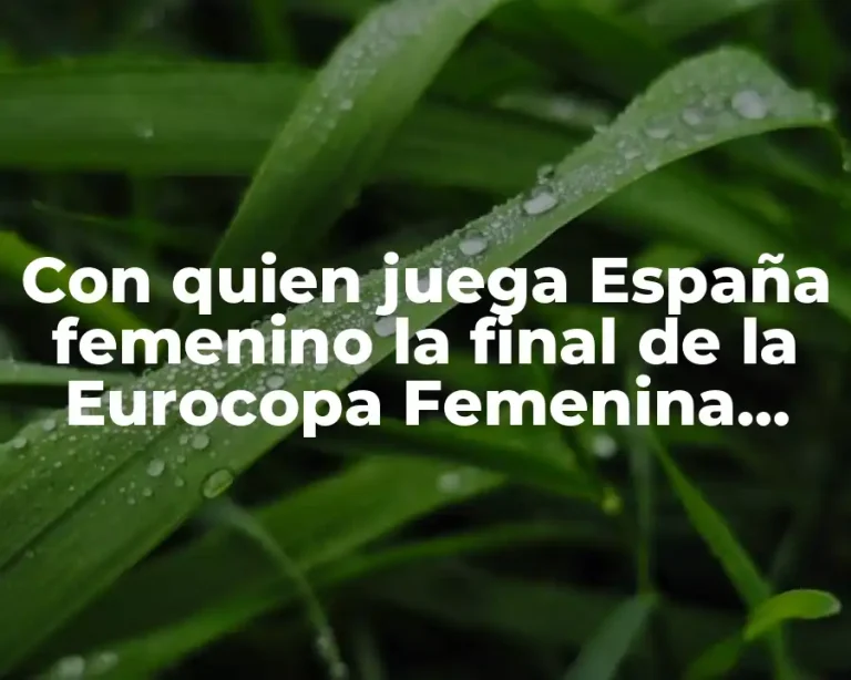 Con quien juega España femenino la final de la Eurocopa Femenina 2022