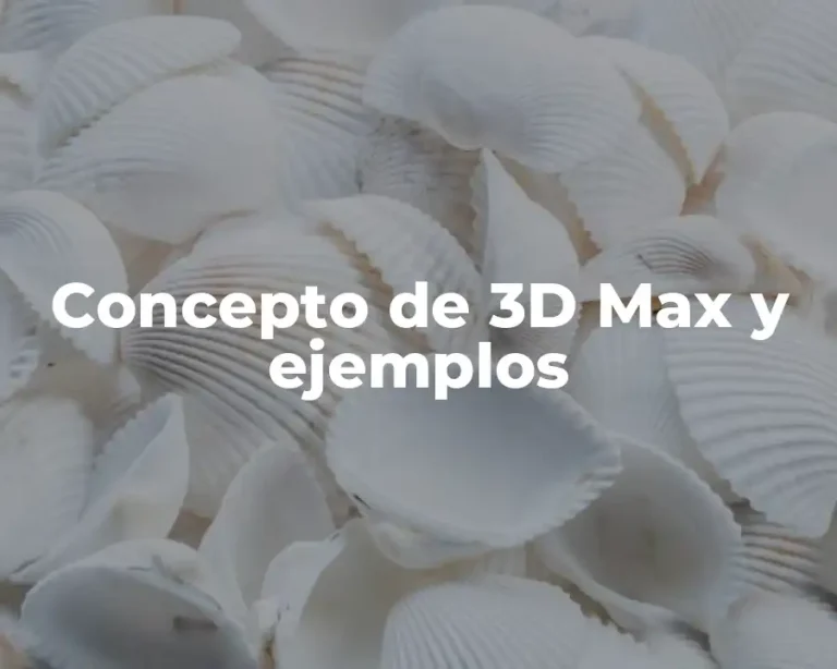 Concepto de 3D Max y ejemplos