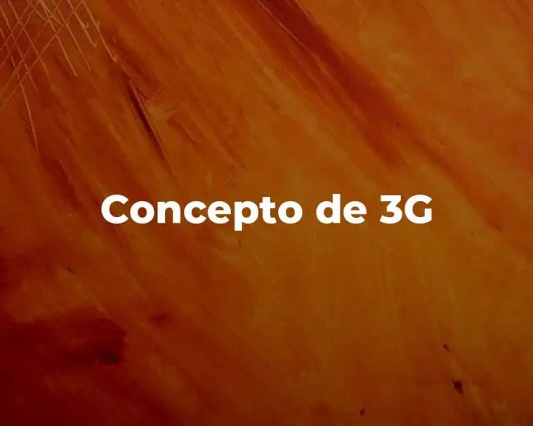 Concepto de 3G