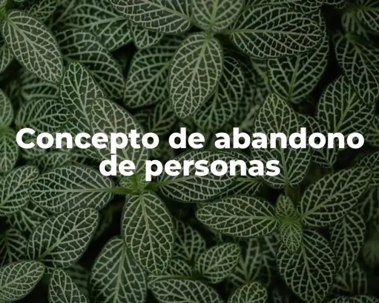 Concepto de abandono de personas