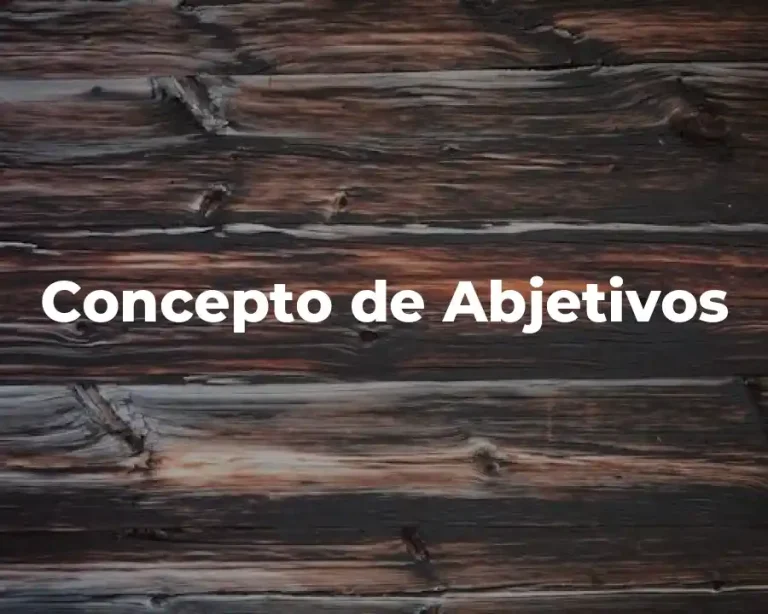 Concepto de Abjetivos