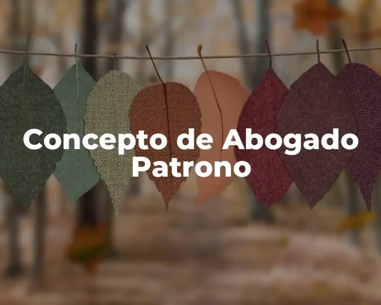 Concepto de Abogado Patrono