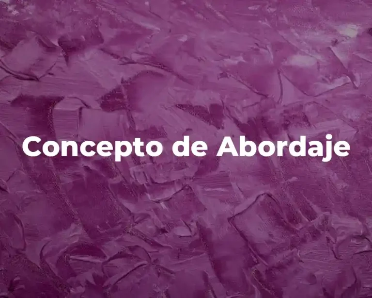 Concepto de Abordaje