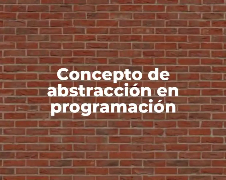 Concepto de abstracción en programación