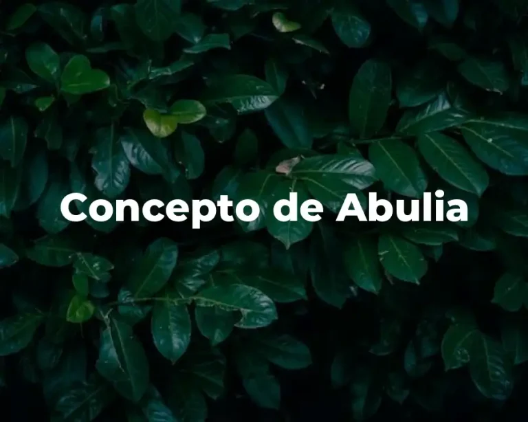 Concepto de Abulia