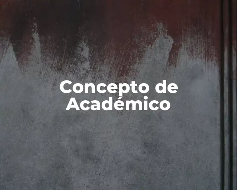 Concepto de Académico