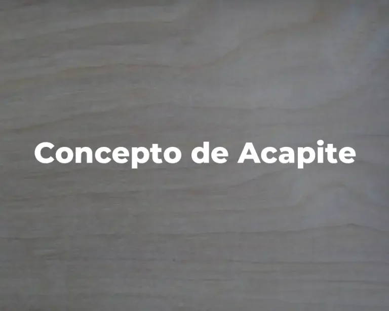 Concepto de Acapite