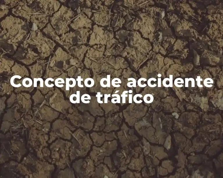 Concepto de accidente de tráfico