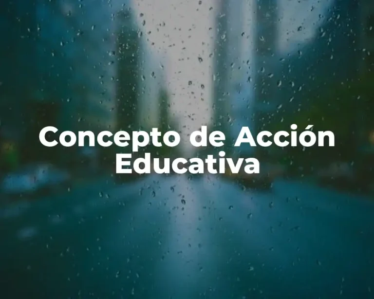 Concepto de Acción Educativa