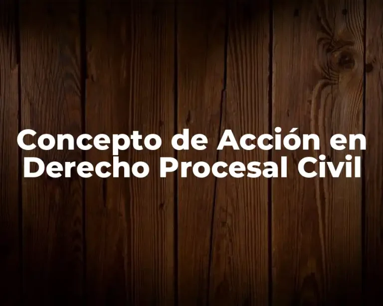 Concepto de Acción en Derecho Procesal Civil