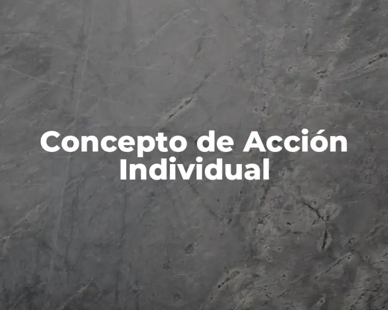 Concepto de Acción Individual
