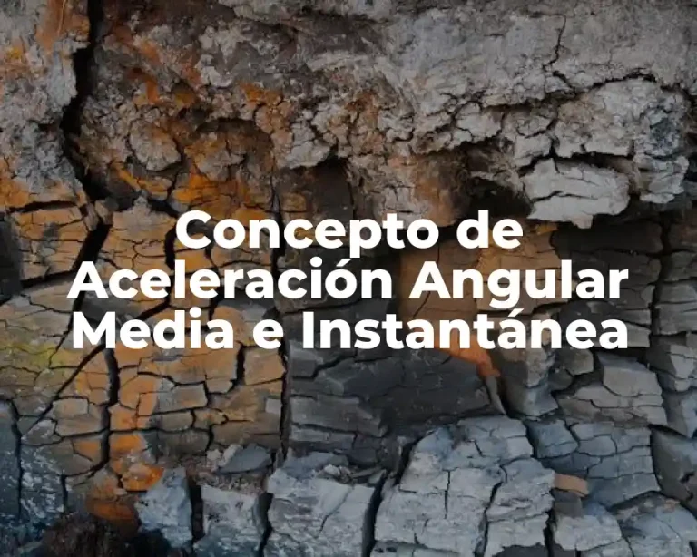 Concepto de Aceleración Angular Media e Instantánea