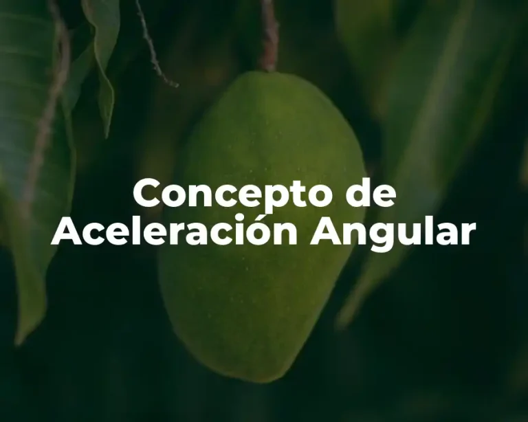 Concepto de Aceleración Angular