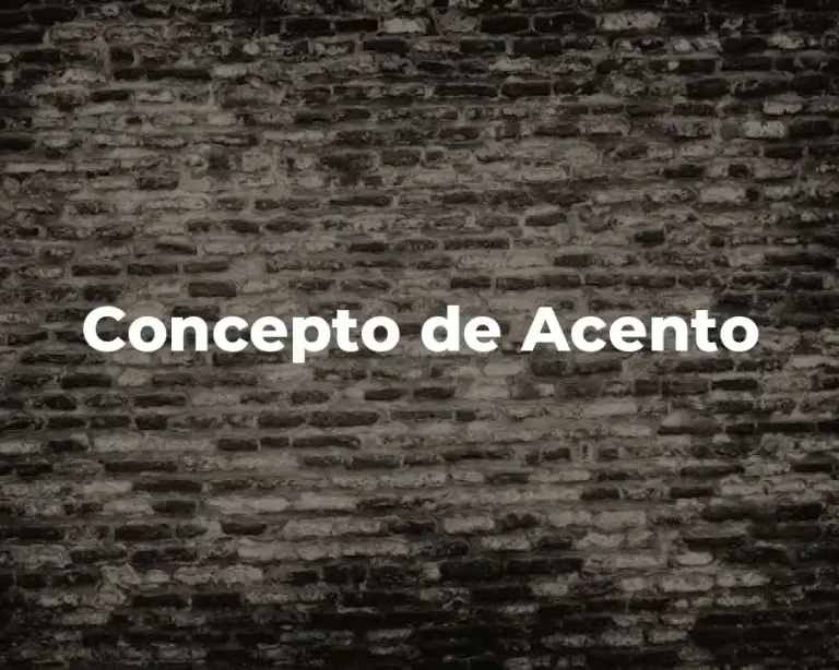 Concepto de Acento
