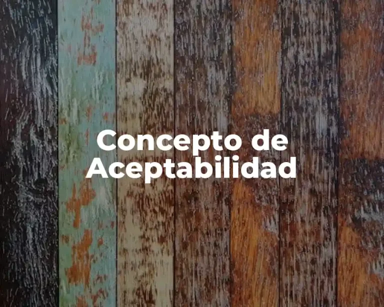 Concepto de Aceptabilidad