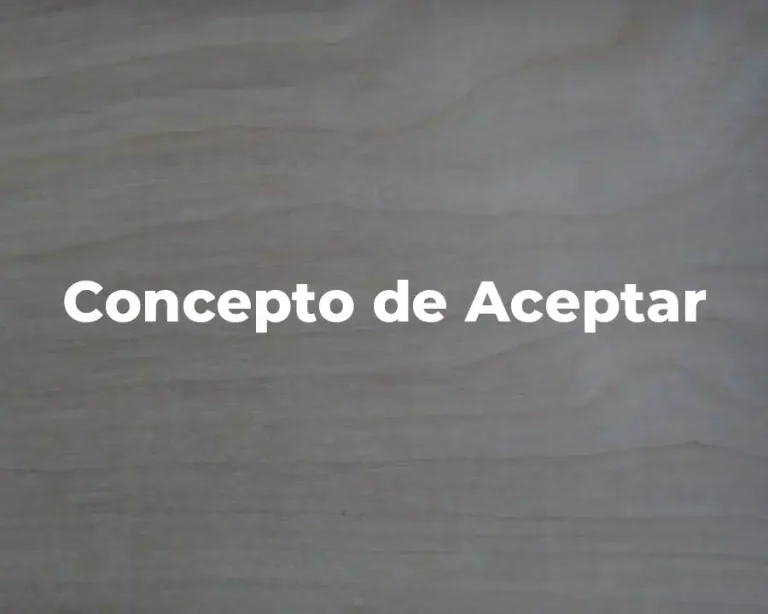 Concepto de Aceptar