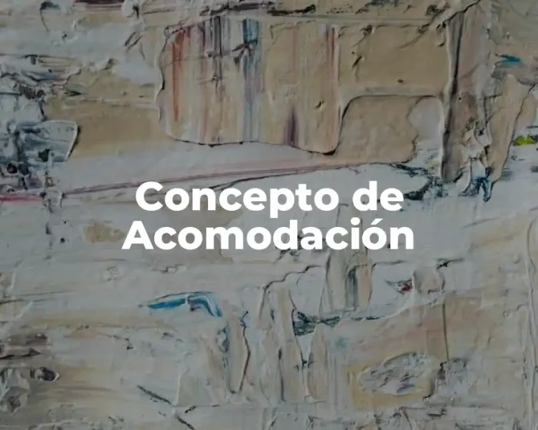 Concepto de Acomodación