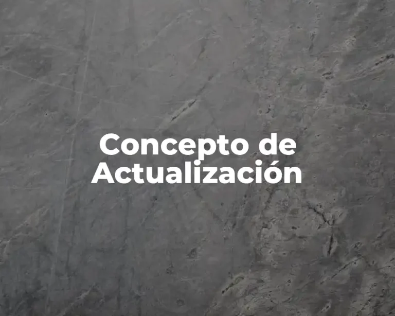 Concepto de Actualización