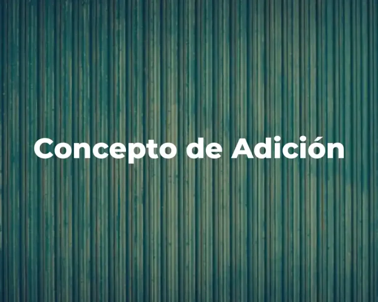 Concepto de Adición