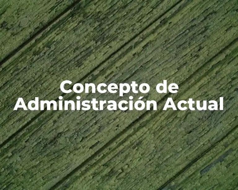 Concepto de Administración Actual
