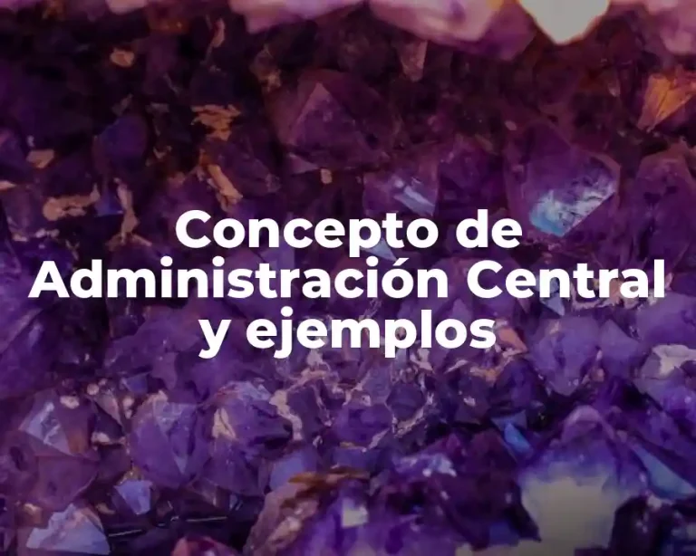 Concepto de Administración Central y ejemplos