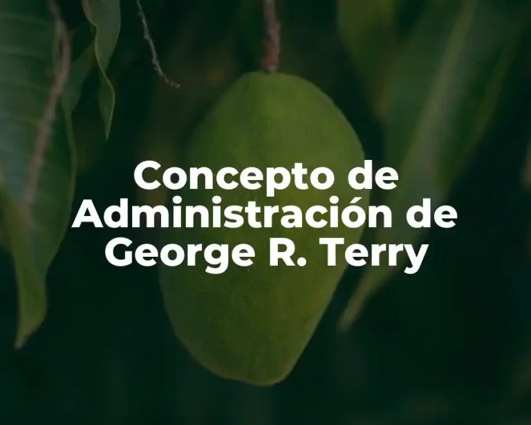 Concepto de Administración de George R. Terry