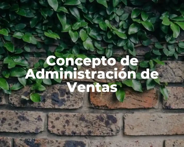 Concepto de Administración de Ventas
