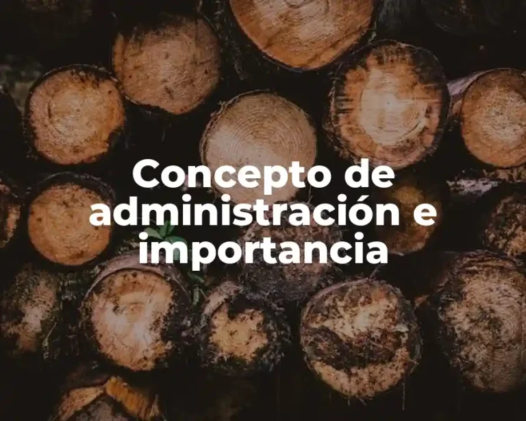 Concepto de administración e importancia