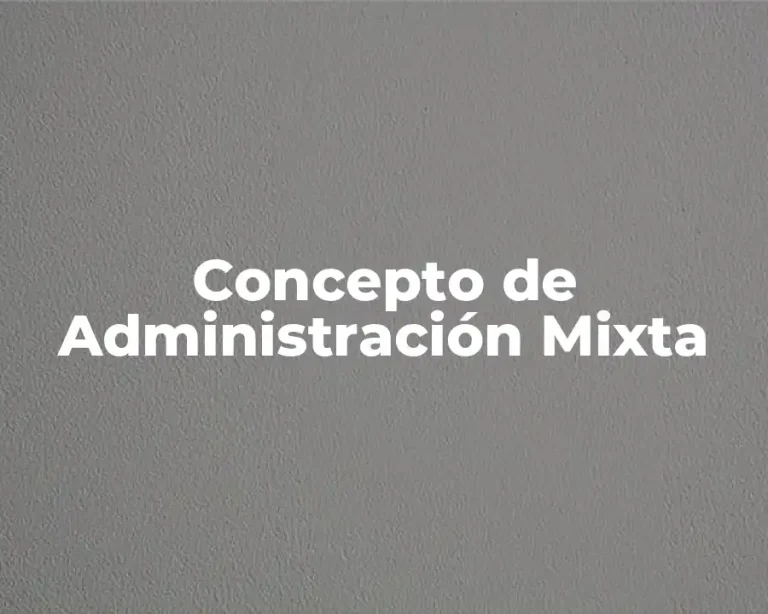 Concepto de Administración Mixta