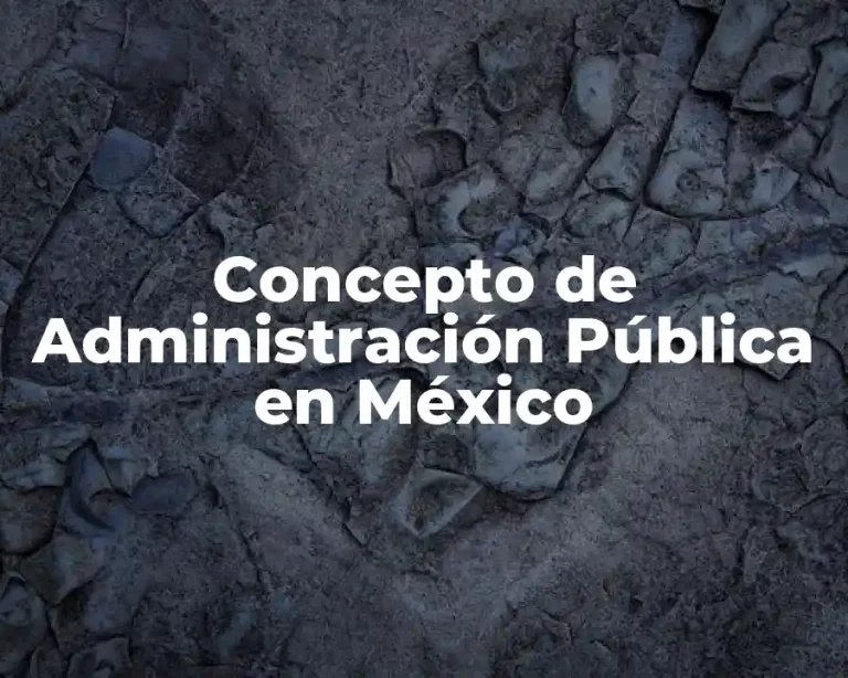 Concepto de Administración Pública en México