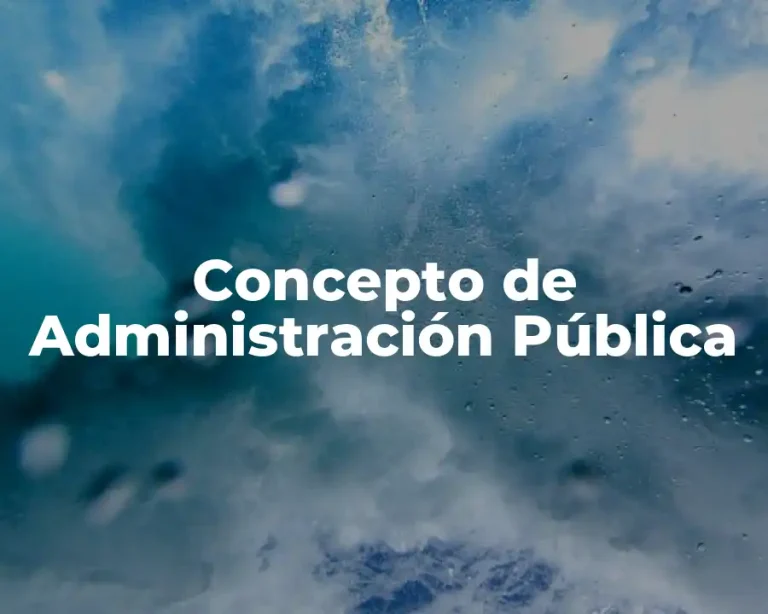 Concepto de Administración Pública