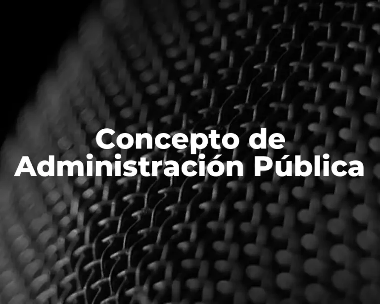 Concepto de Administración Pública