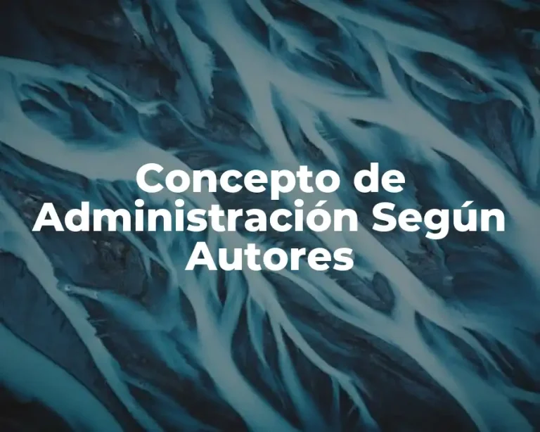 Concepto de Administración Según Autores