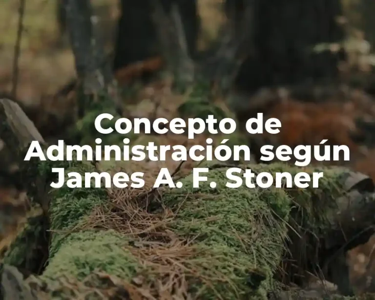 Concepto de Administración según James A. F. Stoner
