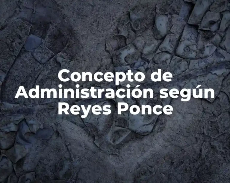 Concepto de Administración según Reyes Ponce