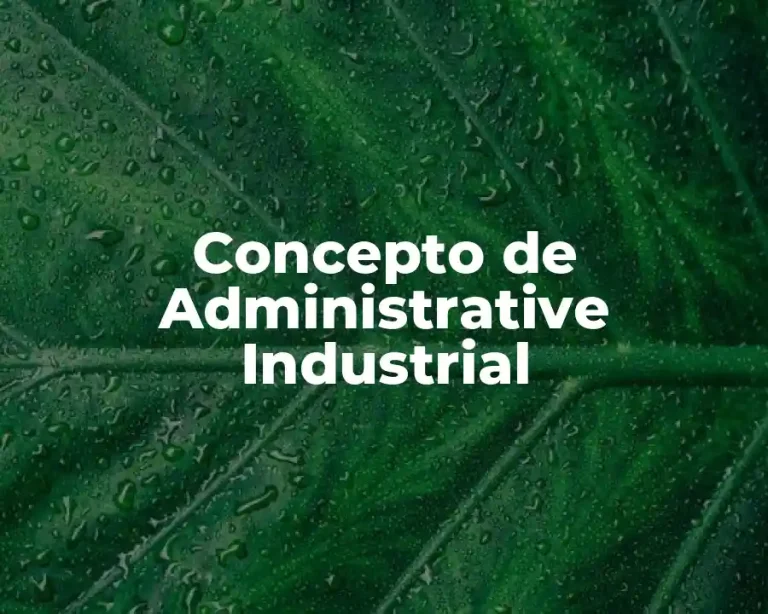 Concepto de Administrative Industrial