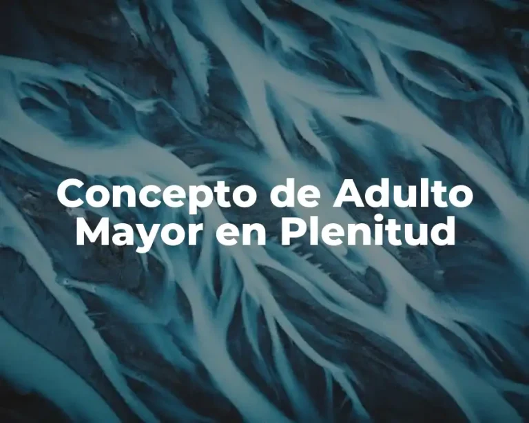 Concepto de Adulto Mayor en Plenitud