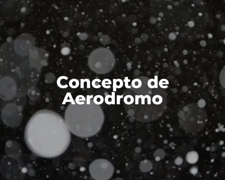 Concepto de Aerodromo
