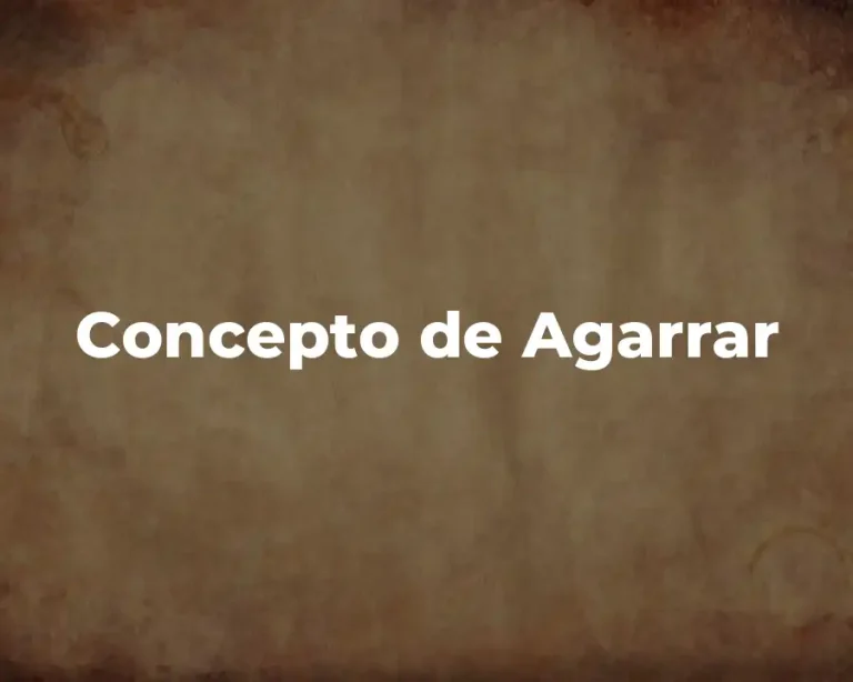 Concepto de Agarrar