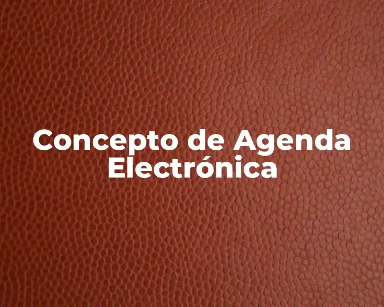 Concepto de Agenda Electrónica