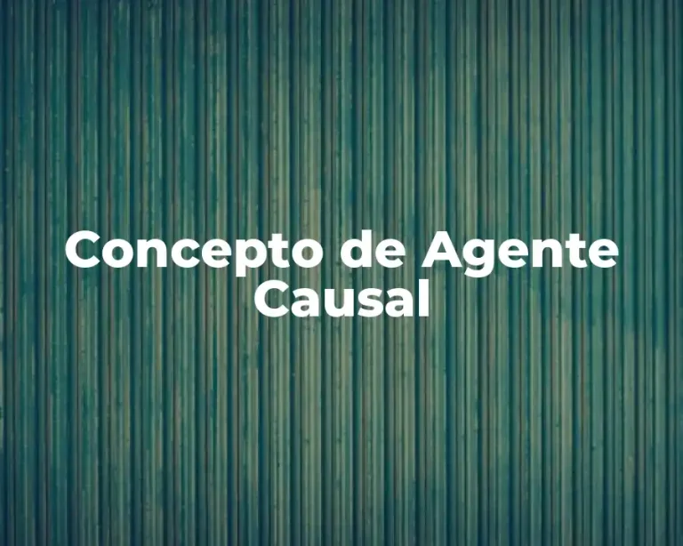 Concepto de Agente Causal